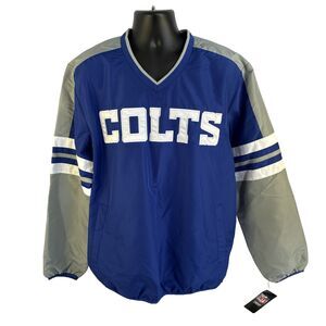 New Mens GIII NFL Indianapolis Colts Windbreaker Pullover Jacket Size XL NWT